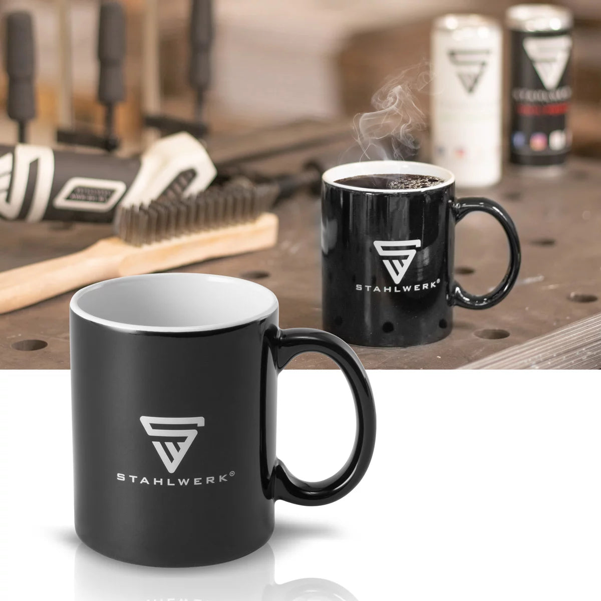STAHLWERK cup 350 ml large coffee cup | Ceramic cup | Coffee mug, microwave safe and dishwasher safe