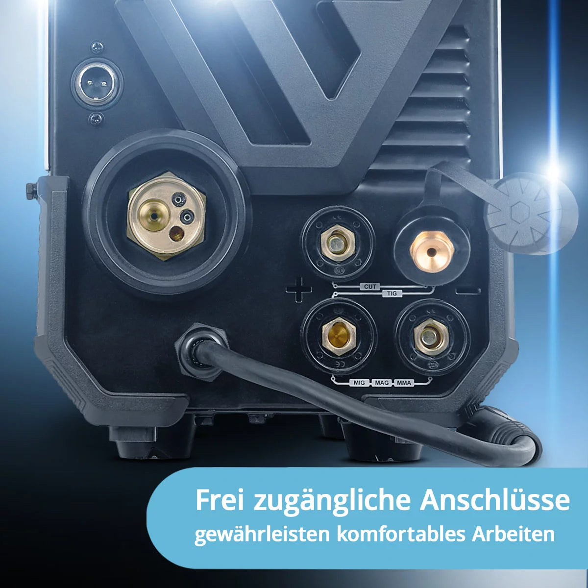 Saldatrice combinata STAHLWERK CTM-250 ST TIG + MIG/MAG + MMA/ARC + CUT/Plasma con funzione plasma da 200 A e 45 A