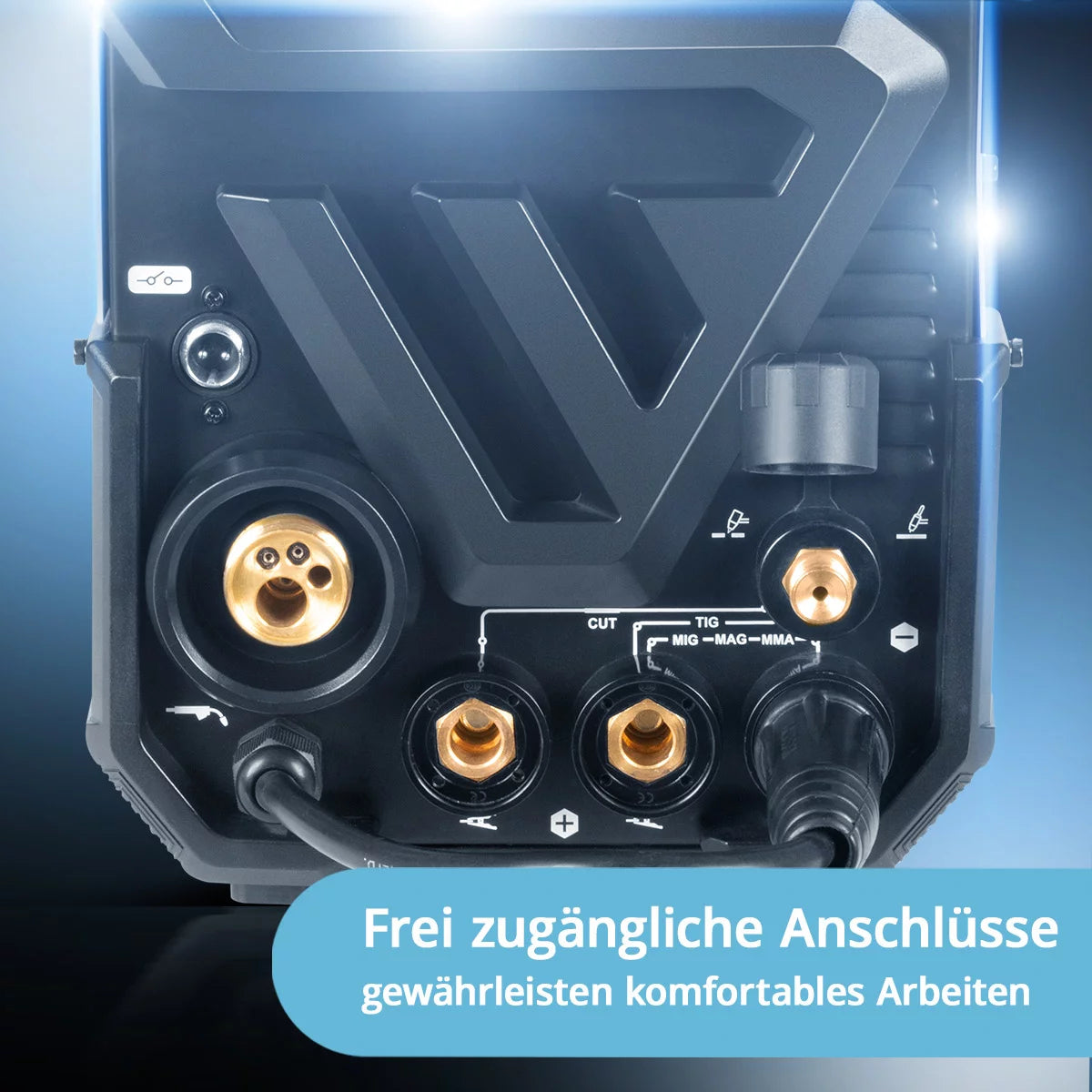 STAHLWERK Kombi-Schweißgerät CTM-250 Puls Pro 6-in-1 Schutzgas-Schweißgerät 200 A | Puls-Funktion | Synergischer Drahtvorschub | Integrierter 45 A Plasmaschneider CUT| WIG | MIG MAG | PULS | MMA| FLUX