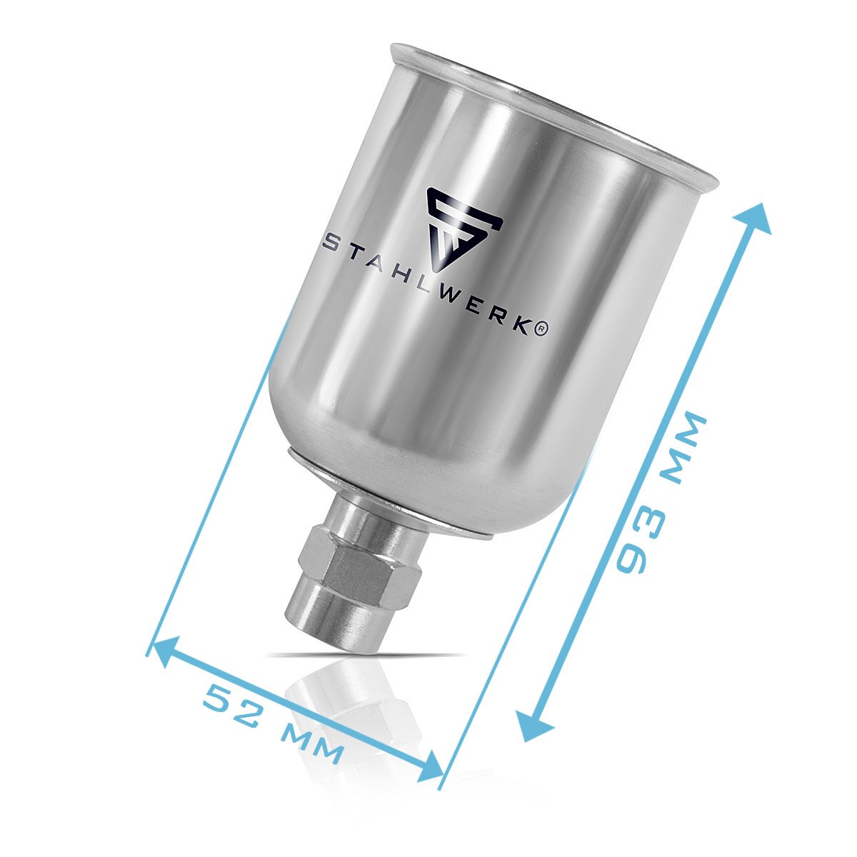 STAHLWERK aluminum paint cup / flow cup 125 ml paint cup for paint gun / spray gun / spray gun / spray gun
