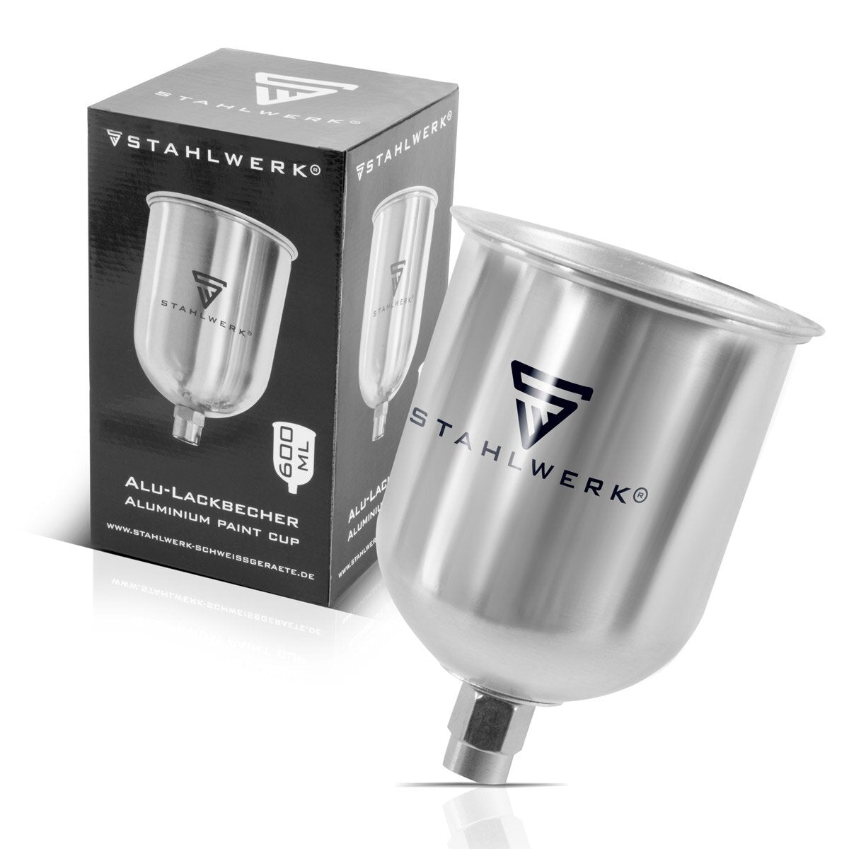 STAHLWERK aluminum paint cup / flow cup 600 ml paint cup for paint gun / spray gun / spray gun / spray gun