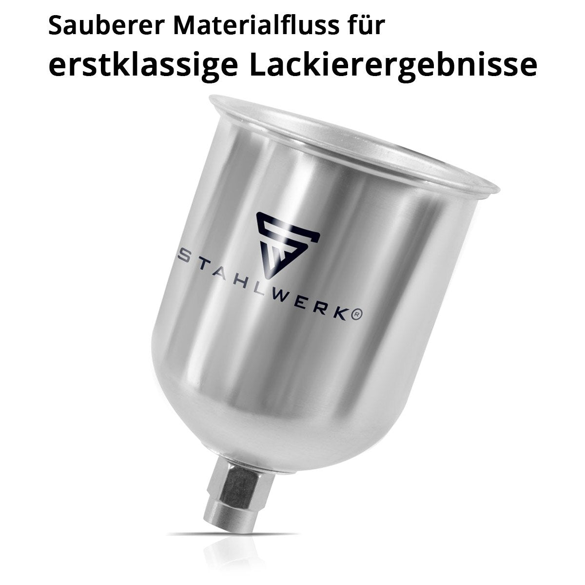 STAHLWERK aluminum paint cup set 125 ml / 600 ml paint cup for paint gun / spray gun / spray gun / spray gun