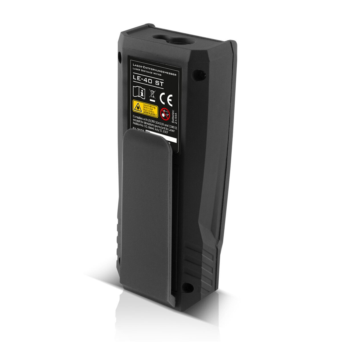 Télémètre laser STAHLWERK LE-40 ST jusqu'à 40 m de distance avec écran numérique LCD éclairé, appareil de mesure de distance et de distance pour une mesure précise des distances et des volumes sur les chantiers ou à l'intérieur