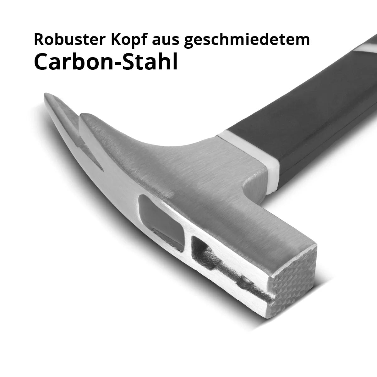 STAHLWERK lattice hammer made of forged carbon steel | robust claw hammer with non-slip fiberglass handle | Carpenter's hammer | Roofing hammer | Fiberglass hammer