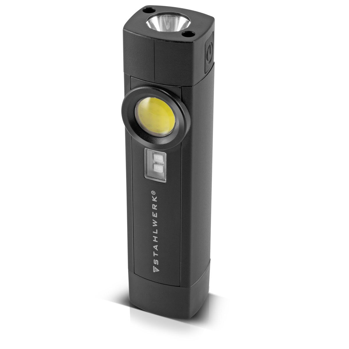 STAHLWERK LED Arbeitsleuchte AL-3 ST Leistungsstarke 5 Watt Taschenlampe / Werkstattlampe mit 4 Leucht-Modi inklusive UV-Licht, integriertem Akku, Magnet und USB-Anschluss