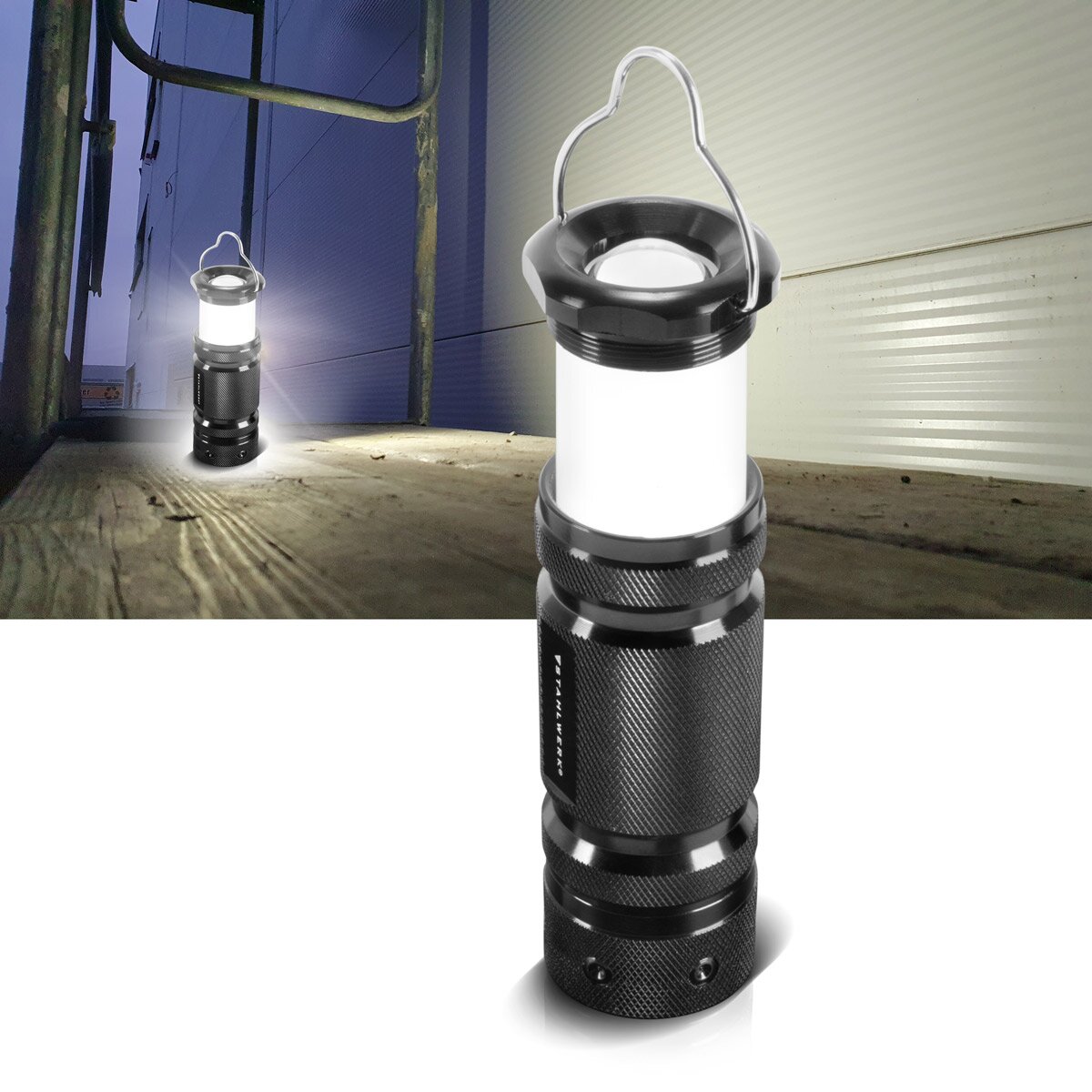 Torcia LED STAHLWERK con 6 modalità, asta telescopica estensibile a 360° / luce LED / luce LED / lampada LED / lanterna LED con alloggiamento in alluminio di alta qualità