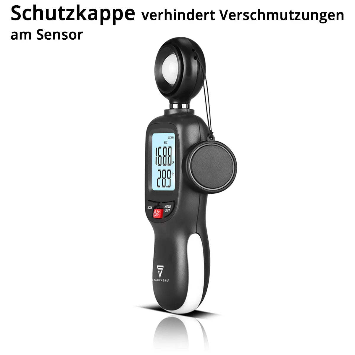 STAHLWERK Digitales Lux-Messgerät | Präzises Luxmeter und Beleuchtungsmessgerät | Professionelle Messung der Lichtintensität | Für Lichtmessungen in der Fotografie, in Räumen oder am Arbeitsplatz