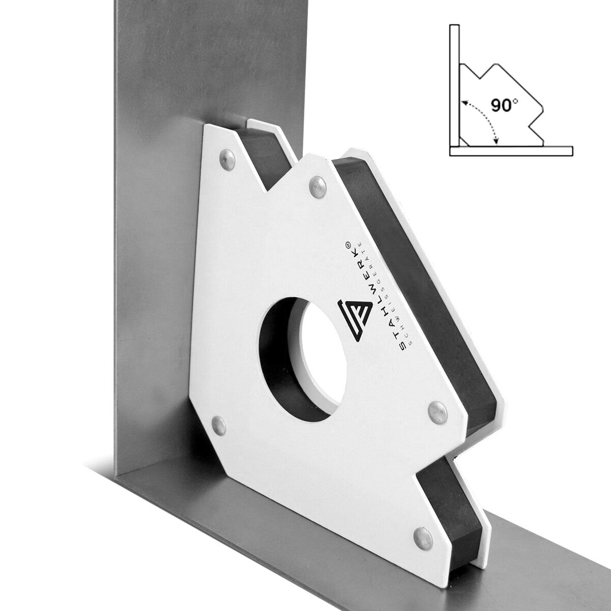 STAHLWERK 3 × ángulo de soldadura magnético 11,3 + 22,6 + 34 kg / 25 + 50 + 75 lbs