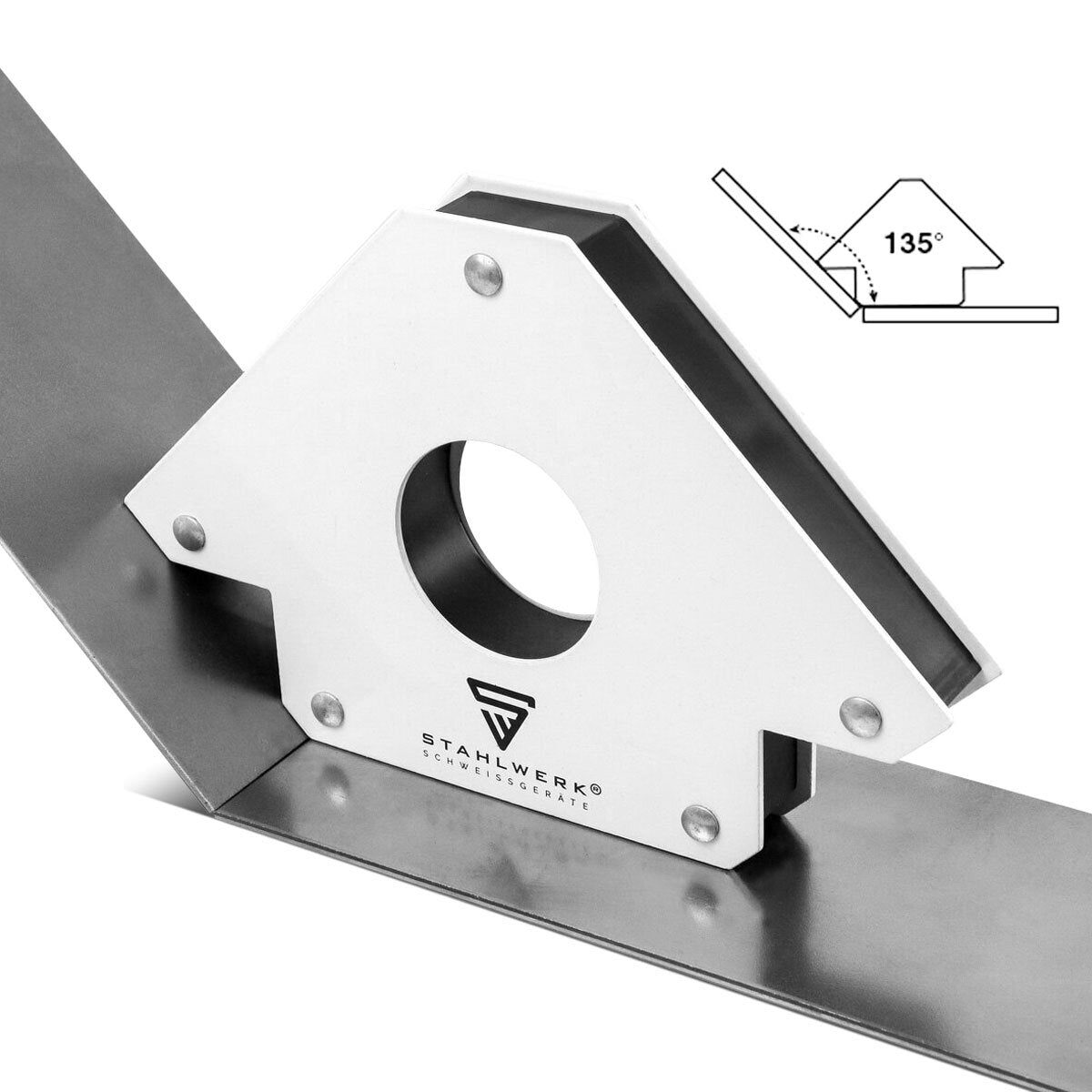 STAHLWERK 3 × ángulo de soldadura magnético 11,3 + 22,6 + 34 kg / 25 + 50 + 75 lbs