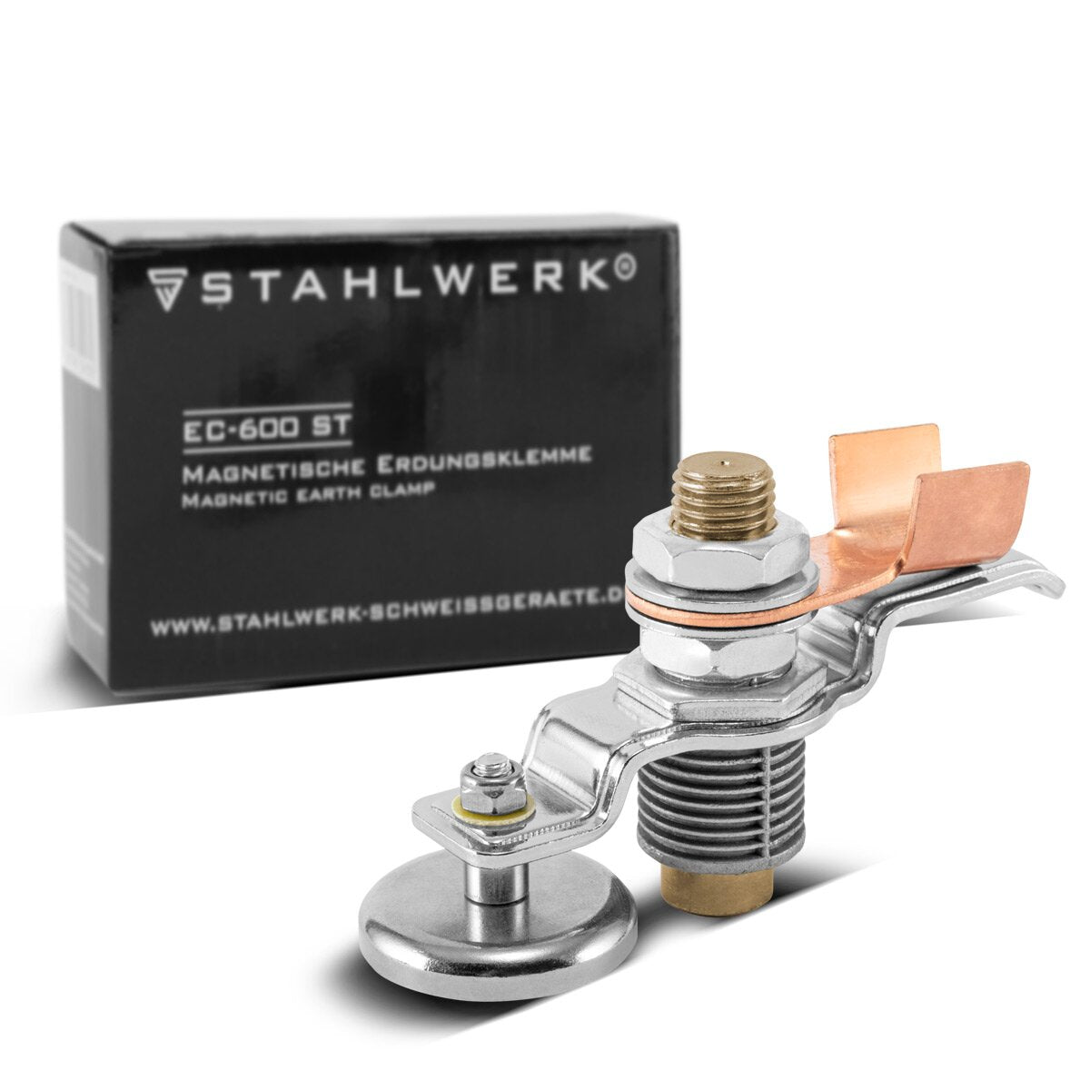 STAHLWERK magnetic ground clamp EC-600 ST / ground clamp / ground magnet for welding machines and plasma cutters up to 600 A
