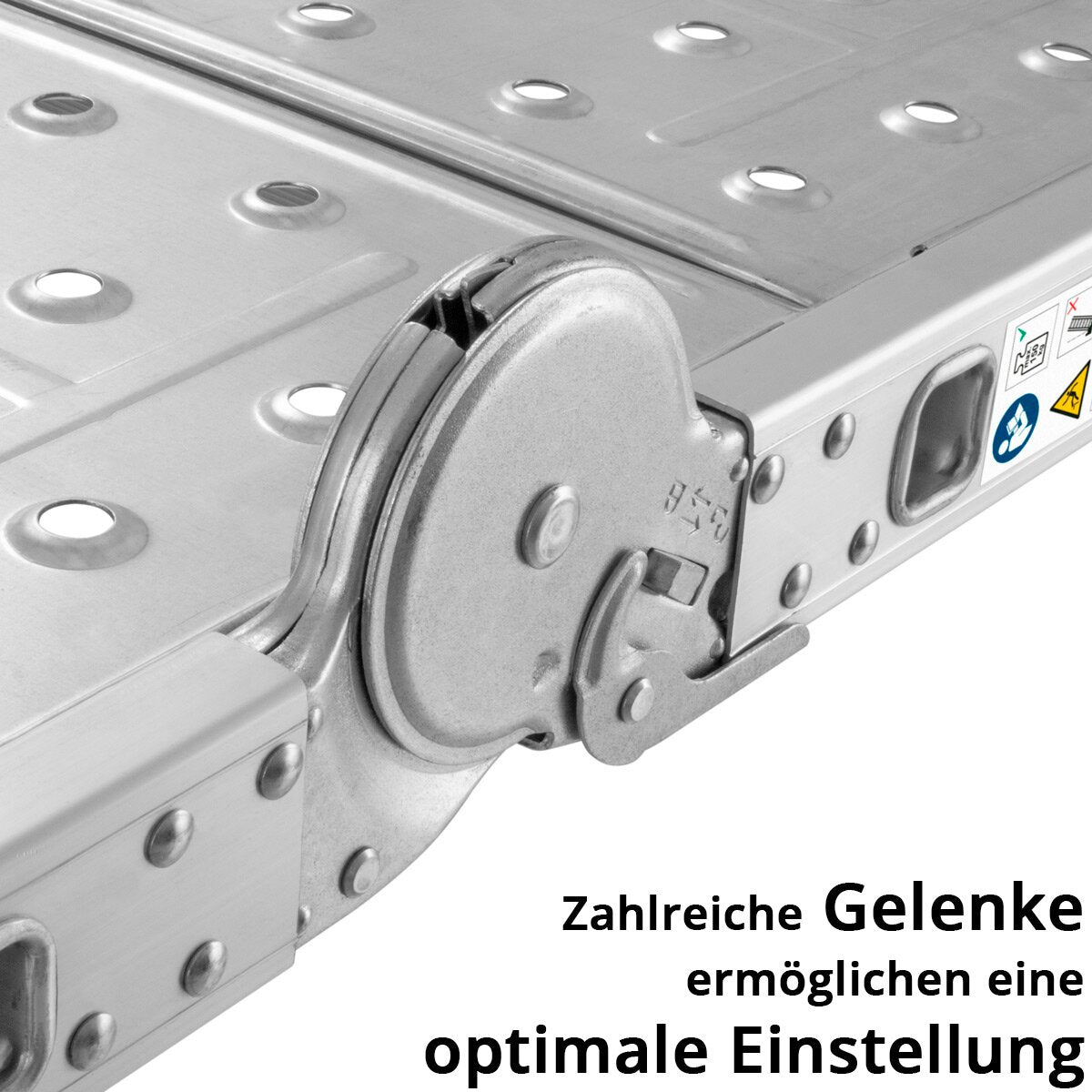 STAHLWERK multi-purpose ladder ML-356 ST 150 kg load capacity, 3 in 1 ladder scaffolding / aluminum folding ladder / work scaffolding / work platform / scaffolding with non-slip rungs including 7 year manufacturer's guarantee