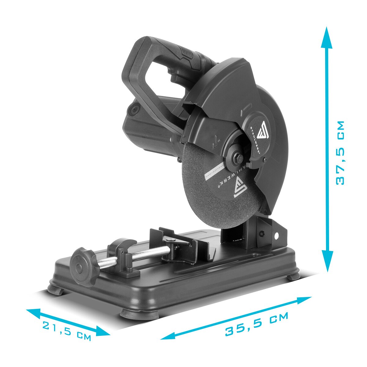 Sega per metalli STAHLWERK MT-205 ST sega a taglio trasversale | Troncatrice | Sega per metalli da 1.200 W e 5.000 giri/min per il taglio professionale di profili in acciaio, metalli non ferrosi, ferro e ghisa