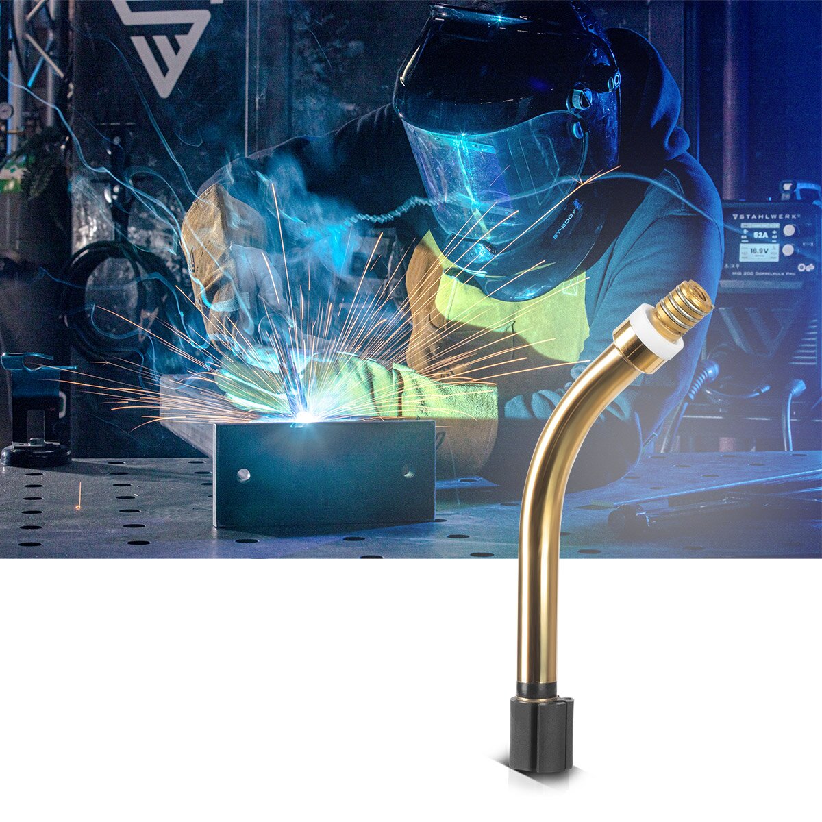 Torcia STAHLWERK MIG MAG AK25 | MB25 per torce di saldatura MIG MAG | Pacchetto tubi | Bruciatore