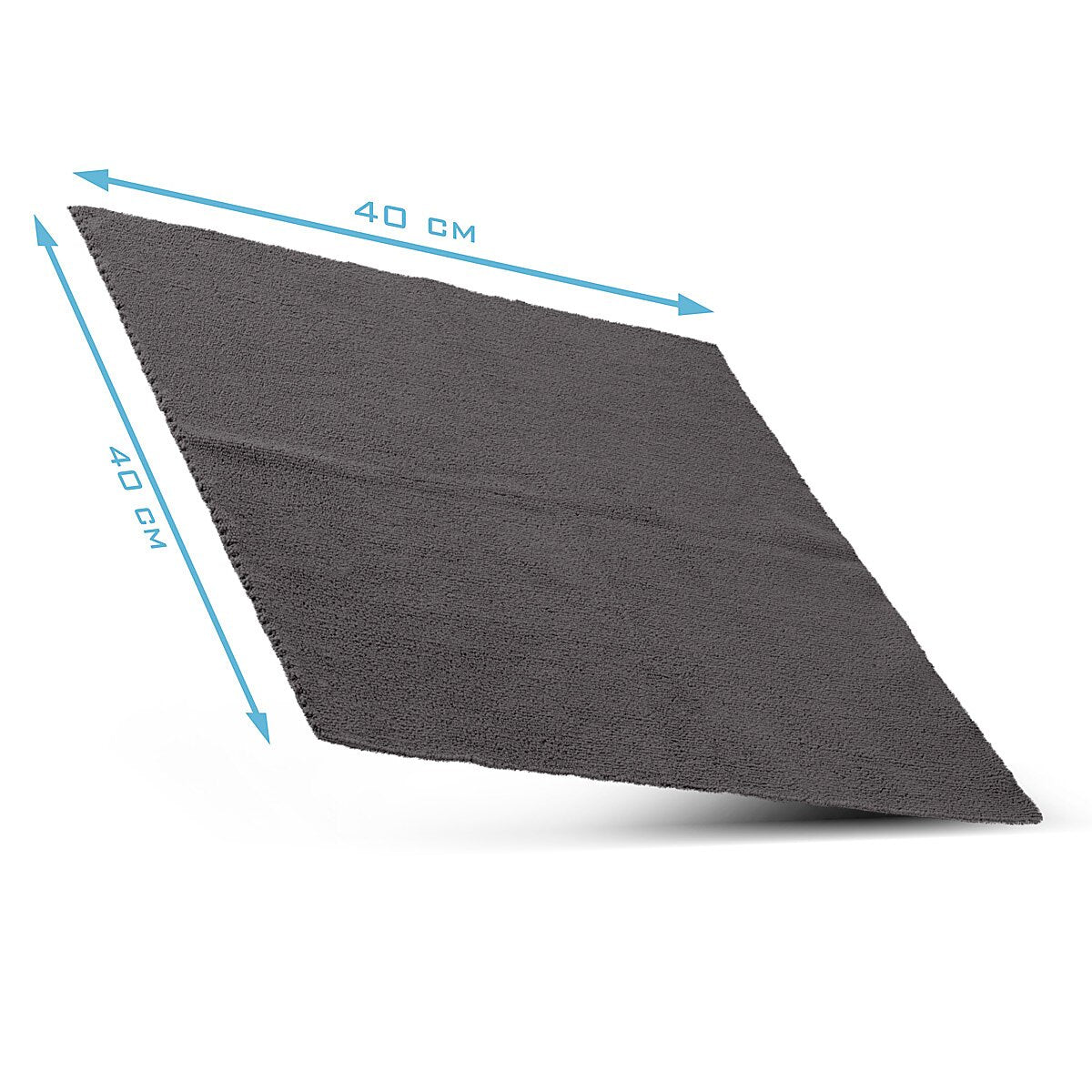 STAHLWERK set di 10 asciugamani in microfibra 40 x 40 cm 300 g/m² asciugamani asciutti | Panno per la pulizia | Panno per lucidare | panno per la pulizia | Panno per la cura | Panno in microfibra | nero