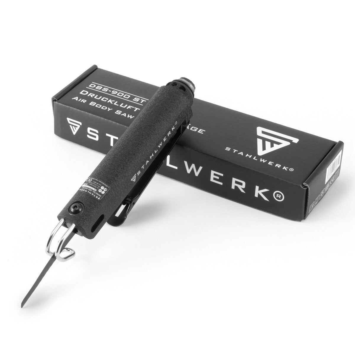STAHLWERK DBS-900 ST Professionelle Mini-Druckluft-Stichsäge / Karosseriesäge zum Schneiden und Ausklinken von Blechen im KFZ-Bereich und Maschinenbau