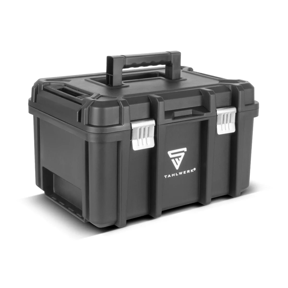 STAHLWERK Toolbox Set | 3 stapelbare Werkzeugkisten | Fahrbarer Werkzeug-Trolley mit Rollbrett | Flexibles Modul-System mit Sortimentsboxen | Mobile Werkzeugboxen mit Kleinteil-Organizern