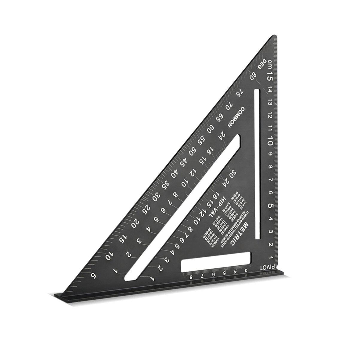 STAHLWERK ruler set with multi-angle measuring ruler, triangular ruler and angle triangle with stop for precise measuring, marking, marking and drawing