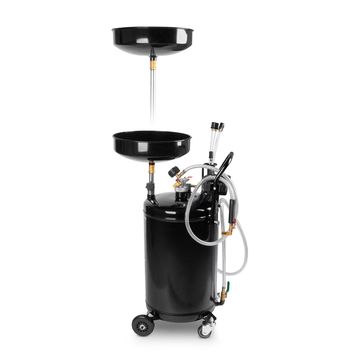 STAHLWERK oil extractor OD-70 ST with 70 l capacity | Mobile oil collector and waste oil truck | Oil collection trolley with oil separator | Oil drain device for collecting used oil