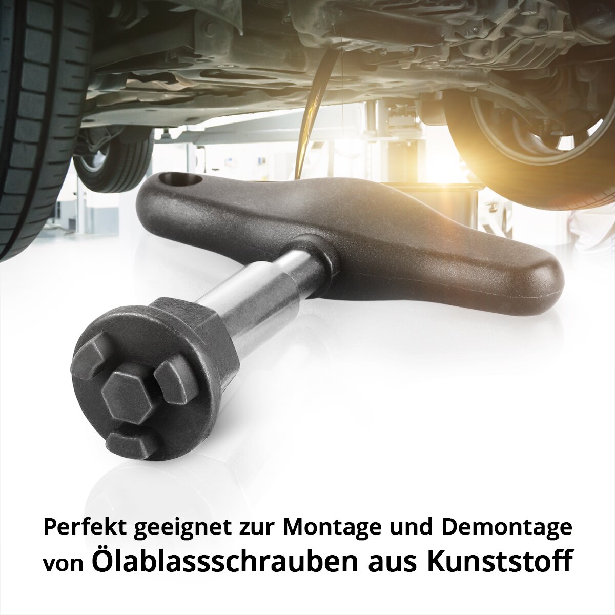 STAHLWERK oil drain tool set 9 pieces | Oil change tool | Oil service special profile set | Socket wrench set for plastic oil drain plugs from BMW | DAF | Ford | GM | MAN | Mercedes | PPE | VAG