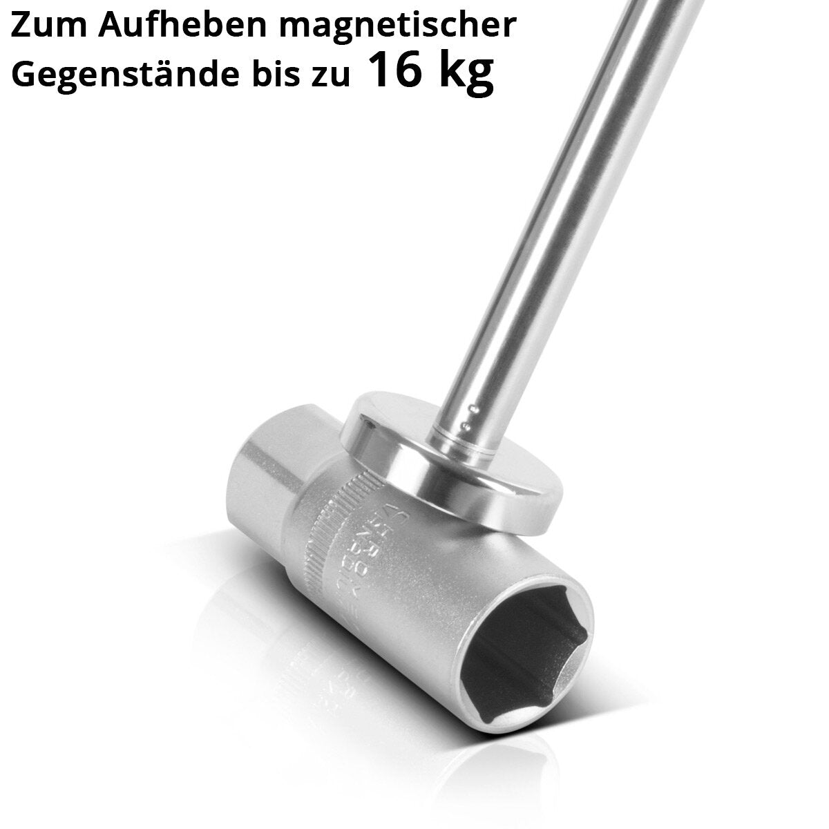 STAHLWERK Telescopic Pick-up Tool Set of 2 | Telescopic magnet | Magnet stick | telescopic magnetic lifter | Practical workshop magnet for effortlessly picking up small magnetic parts, screws and nuts