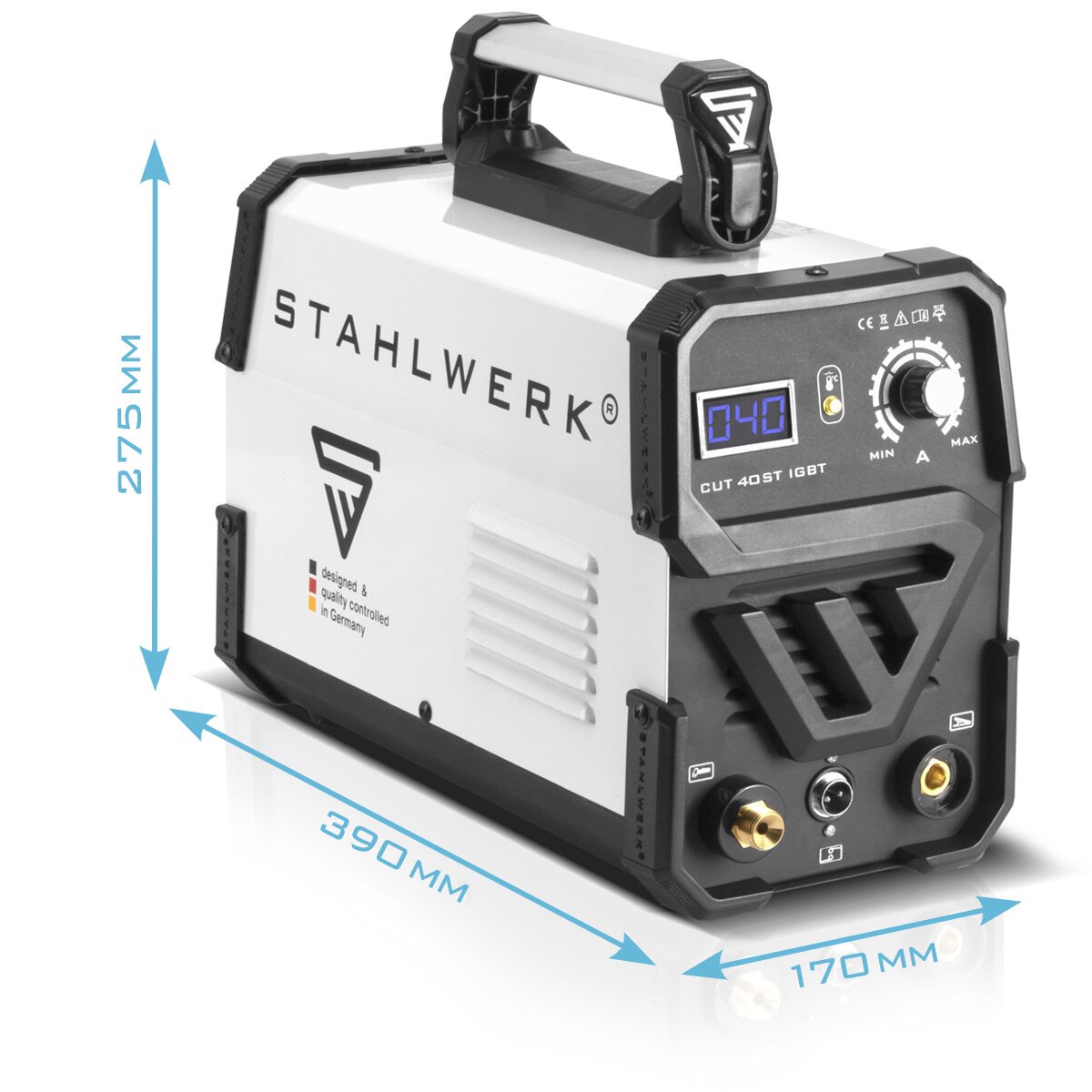 STAHLWERK Plasmaschneider CUT 40 ST IGBT / Plasmaschneider mit 40 A und HF Kontaktzündung / Plasma Cutter