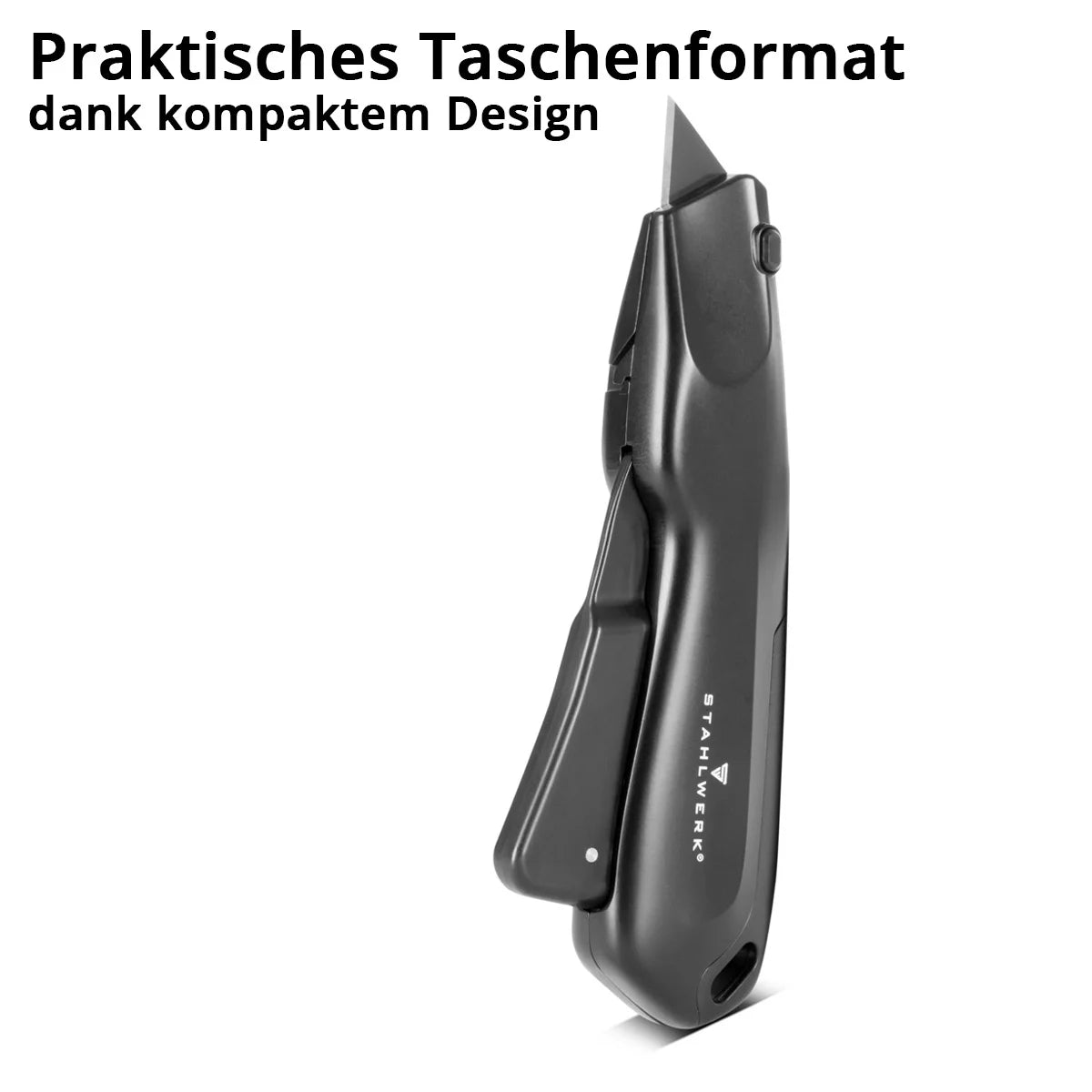 STAHLWERK cutter knife UCM-19 ST set of 3 with quick-change blade, automatic blade retraction and safety lock cutter | Carpet knife | Safety knife | Parcel knife | Box cutter