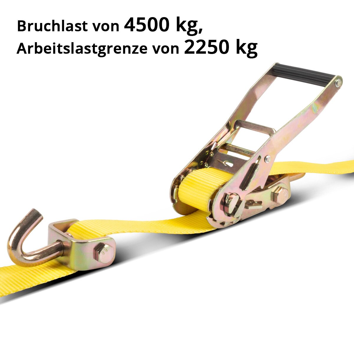 STAHLWERK Radsicherung TRS-50 ST 3 m x 50 mm 2.250 kg Reifen-Ratschengurt | Spanngurt | Zurrgurt | Transportgurt | Reifengurt | Kfz Radspanngurt mit Ratschen-Funktion für den Autotransport