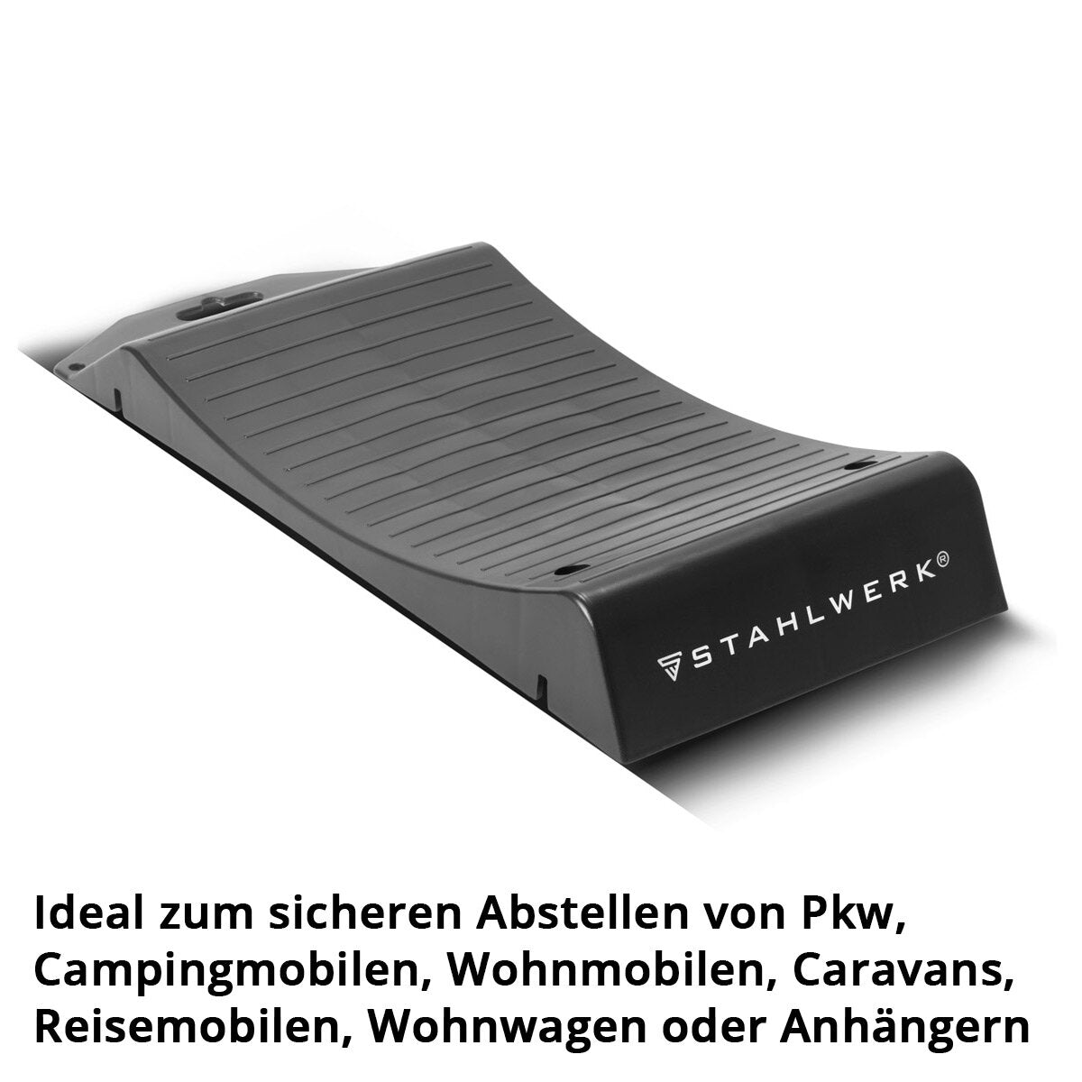 Piastre base per protezione pneumatici STAHLWERK GT-18 ST set da 4 con supporto per pneumatici con portata di 2,7 t | Scarpe per pneumatici | ostacolo | Cunei da ruota per auto, camper, camper, camper, roulotte o roulotte