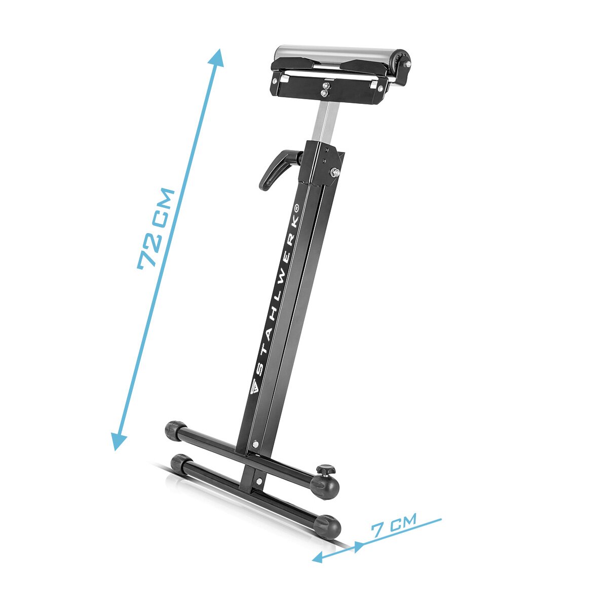 STAHLWERK cavalletto a rulli RB-110 ST cavalletto da lavoro | Cavalletto pieghevole regolabile in altezza da 720 a 1.100 mm con portata di 60 kg e supporto a rulli