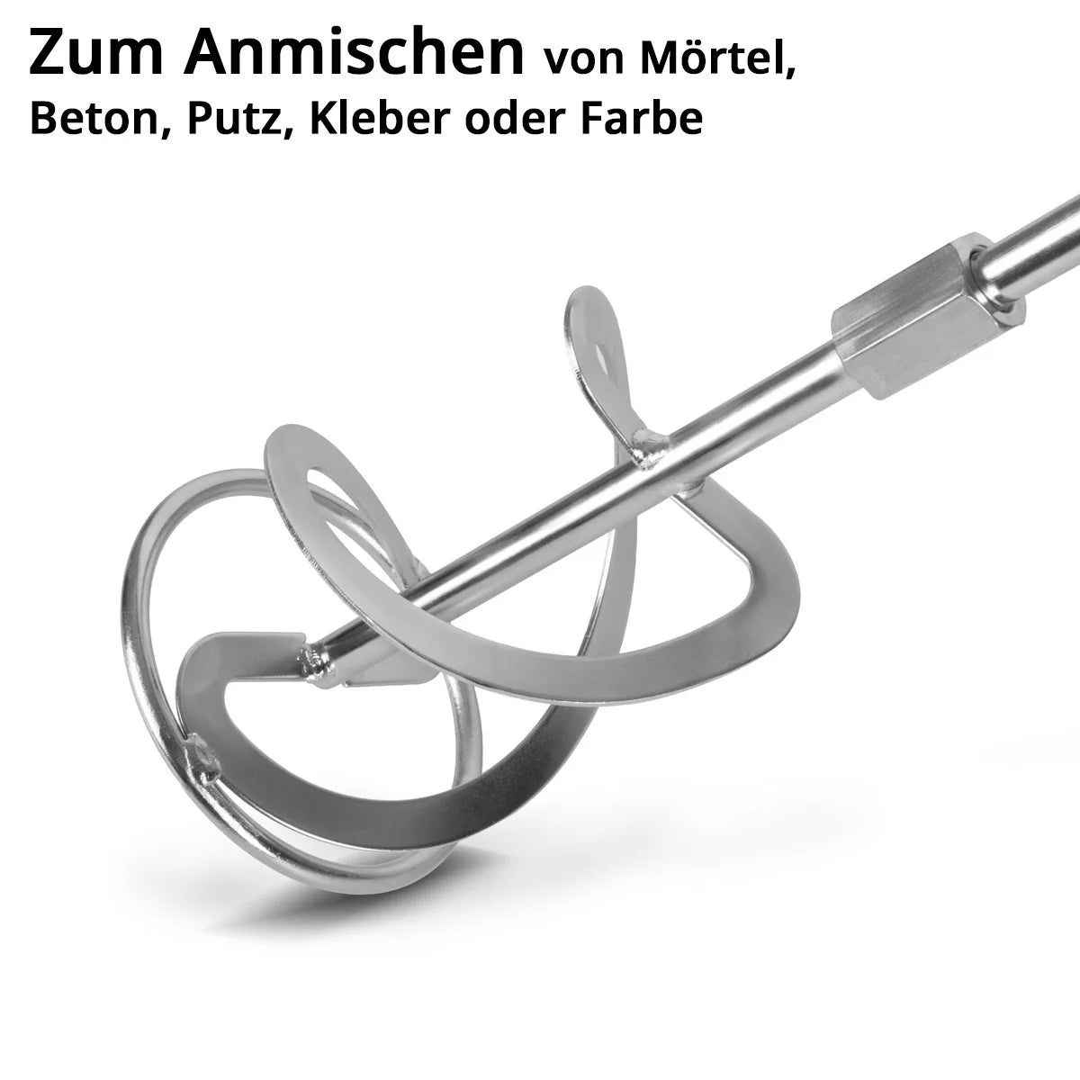 STAHLWERK Rührwerk RW-1000 ST | 1.000 W und 550 U/min | Elektrischer Mörtelrührer mit Zusatz-Quirl 120 x 600 mm | Drehzahlregelung und Rechts- Linkslauf | Betonrührer | Farbrührer | Farbmischer