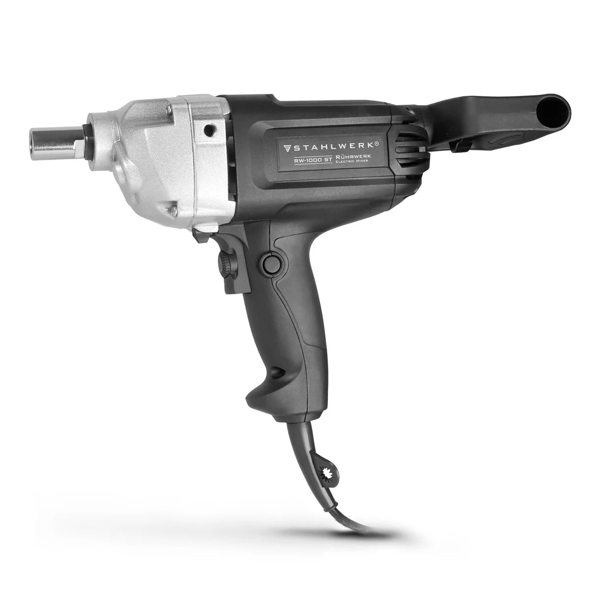 STAHLWERK Rührwerk RW-1000 ST | 1.000 W und 550 U/min | Elektrischer Mörtelrührer mit Zusatz-Quirl 120 x 600 mm | Drehzahlregelung und Rechts- Linkslauf | Betonrührer | Farbrührer | Farbmischer