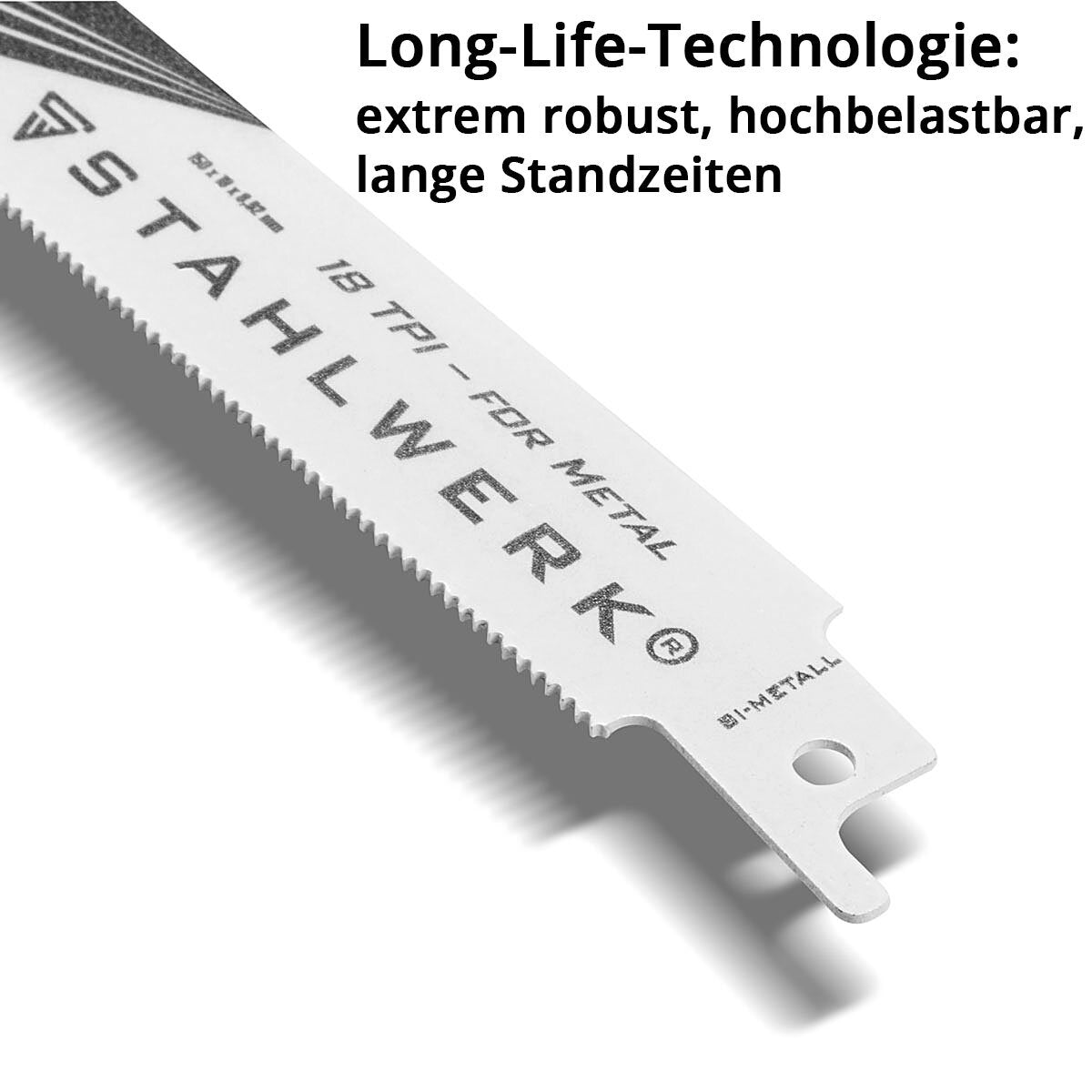 Set di 2 lame per seghe per metallo STAHLWERK da 2 lame per seghe alternative a lunga durata 150 x 19 x 0,92 mm | Lame per seghe alternative con supporto da 1/2 pollice e 18 TPI per seghe alternative | Seghe alternative | Puzzle