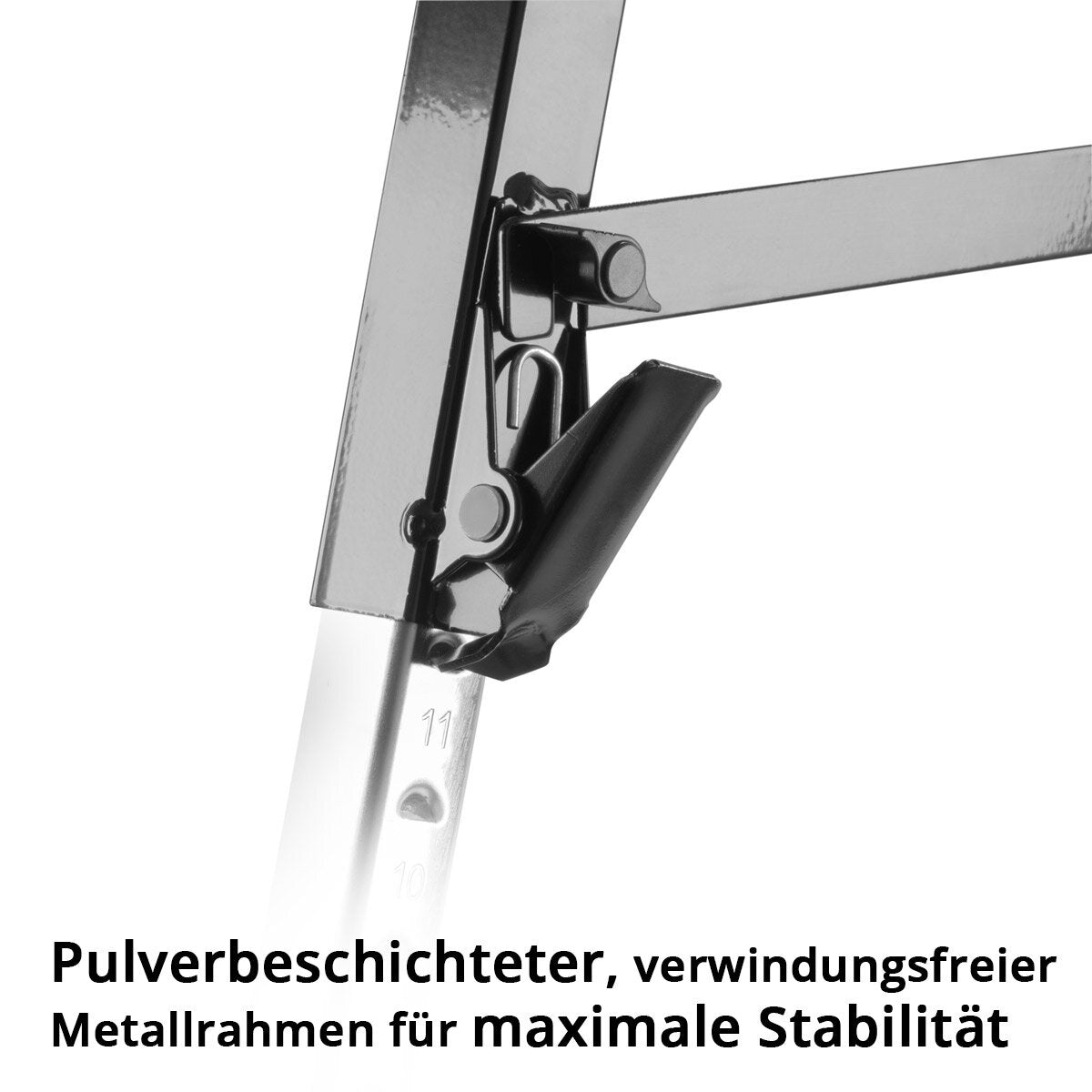 STAHLWERK sawhorse SB-910 ST powder-coated metal workhorse | Universal folding trestle | Scaffolding trestle height adjustable from 645 to 910 mm with 150 kg load capacity and non-slip surface