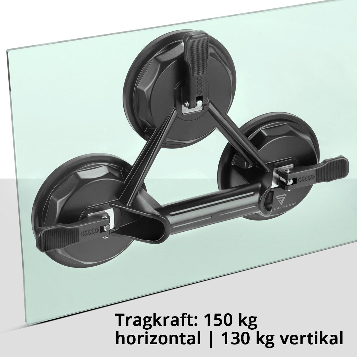 Steelworks Triple aspirazione ruote con capacità di carico di 150 kg e 3 x 12,5 cm | 5 “Diametro aspirapolvere