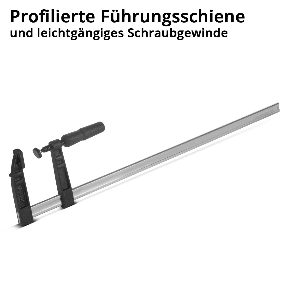 Morsetto a vite STAHLWERK 120x800 mm set da 2 | potente morsetto in acciaio e plastica | Morsetto F per il fissaggio dei pezzi | Morsetto stabile con larghezza di serraggio di 800 mm, profondità di serraggio di 120 mm