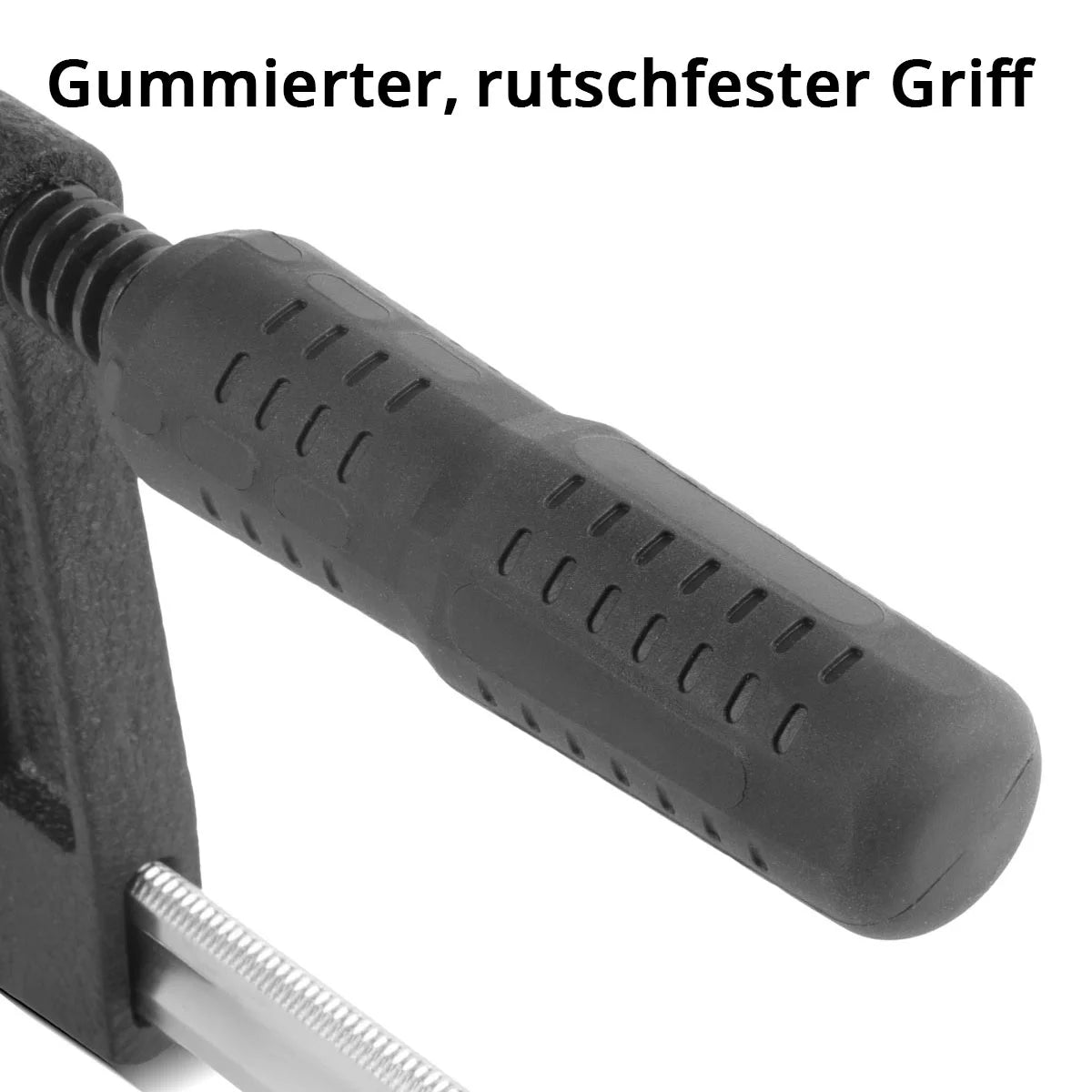 STAHLWERK screw clamp 80x200 mm | powerful clamp made of steel and plastic | F-clamp for fixing workpieces | stable clamp with a clamping width of 200 mm, clamping depth of 80 mm