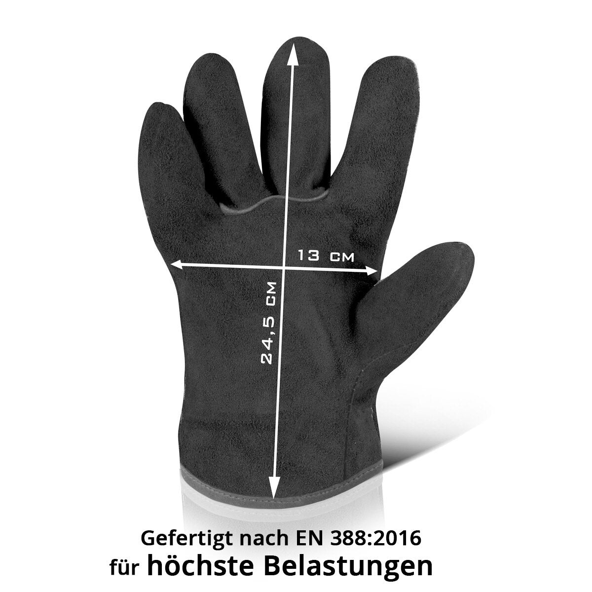 STAHLWERK Schweißerhandschuhe | Hitzeschutzhandschuhe | Arbeitshandschuhe | Hitzebeständige Handschuhe aus hochwertigem Spaltleder zum Schweißen und Plasmaschneiden