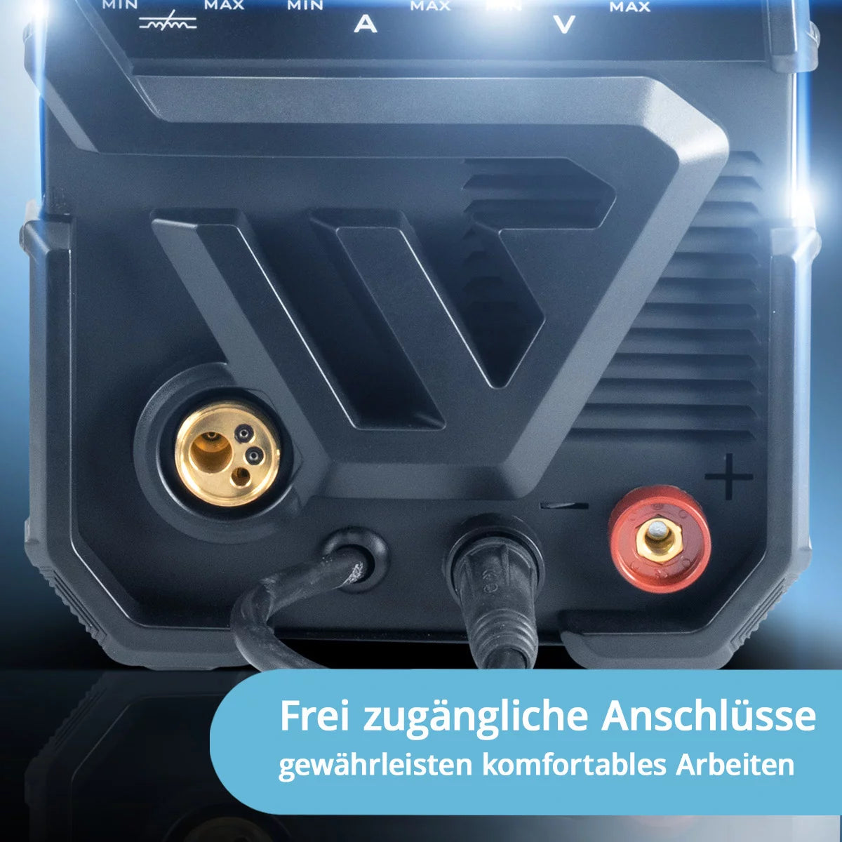 STAHLWERK Schweißgerät MIG MAG 155 ST IGBT mit synergischem Drahtvorschub und echten 155 Ampere / Schutzgasschweißgerät mit MMA / E-Hand
