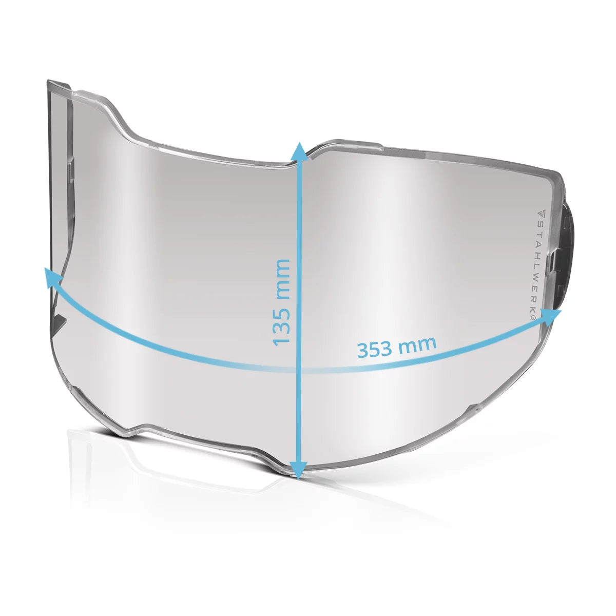 Lentes de repuesto para casco de soldadura STAHLWERK, juego de 6 lentes de repuesto por dentro y por fuera Vidrio de protección para soldadura | Lente de visera | Gafas protectoras EN ISO 16321 para casco de soldadura totalmente automático SPLIT