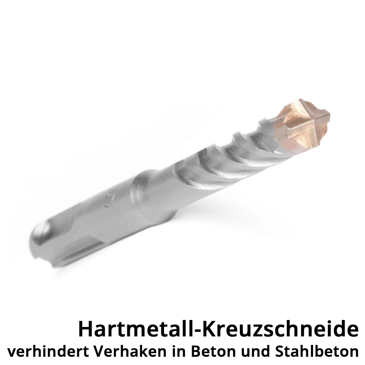 STAHLWERK SDS-Plus drill bit 8-piece set with box | Diameter 5-12 mm | Cross cutting edge and double helix | Lengths 110-160 mm | Stone drill and concrete drill for SDS-Plus holder 10 mm | Strong and precise