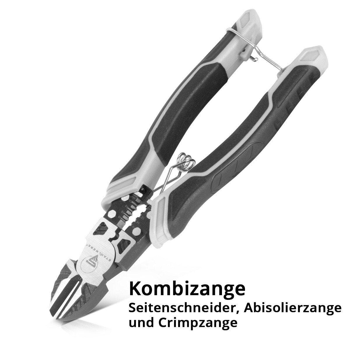 Pinces coupantes latérales STAHLWERK | Pinces universelles | Pinces multifonctions | Pince à dénuder | Pince à sertir en chrome vanadium de haute qualité