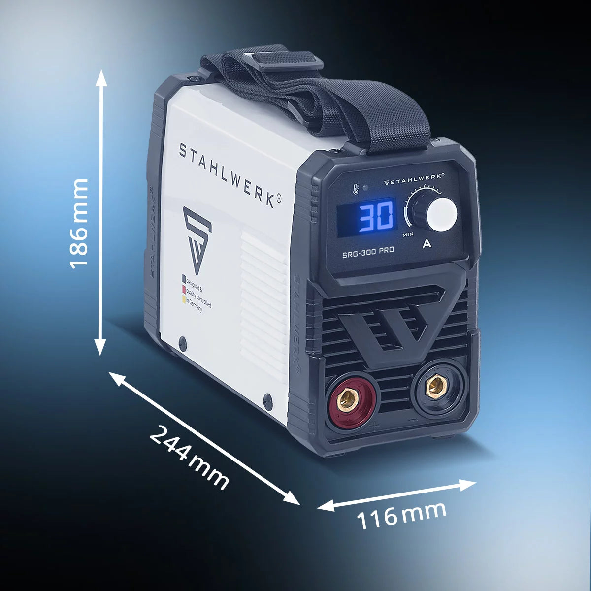 STAHLWERK SRG 300 Pro | Electrochemical weld seam cleaning device with 10-30 A | Compact and powerful | Electrolyte weld seam pickling device for passivation and weld seam finishing