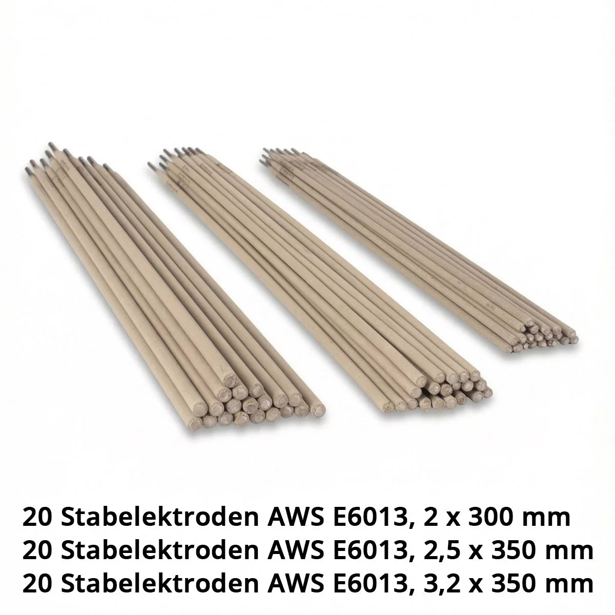 STAHLWERK Stabelektroden-Set mit wasserdichter Aufbewahrungsbox | Schweißstäbe AWS E6013 RR im Elektrodenköcher | 60 Elektroden Vorteilspack | 2,0 x 300 mm | 2,5 x 350 mm | 3,2 x 350 mm