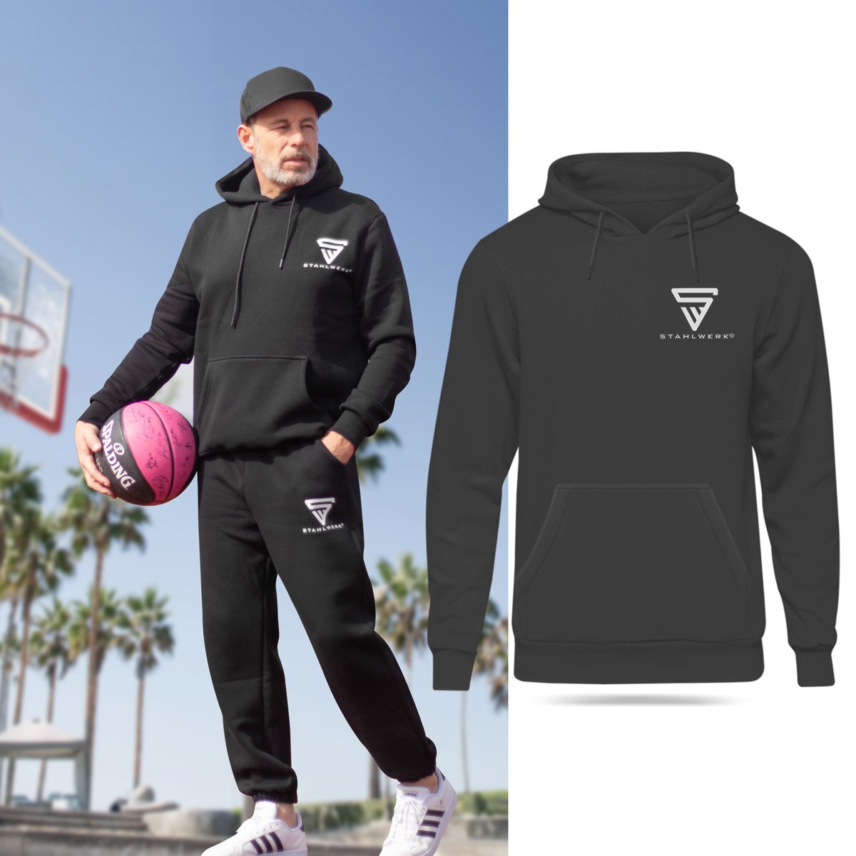 Sweat à capuche STAHLWERK Taille: M