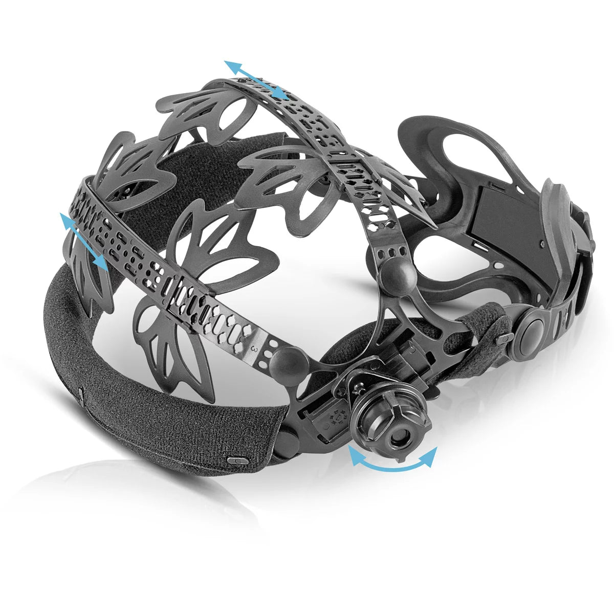 STAHLWERK universal headband for welding helmets in a set of 2 made of high-quality plastic with versatile adjustment options, ergonomic fit, integrated head pad and replaceable sweatband