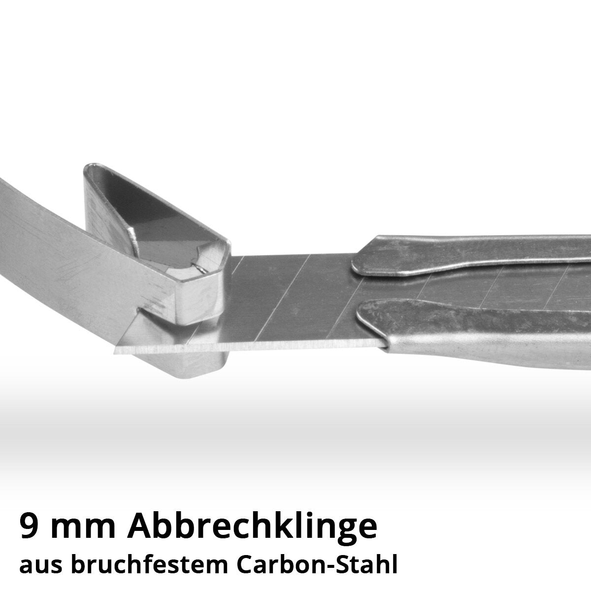 STAHLWERK cutter knife set of 10 with 9 mm snap-off blades made of break-resistant carbon steel, precise cutter | Carpet knife | Safety knife | Parcel knife | Box cutter