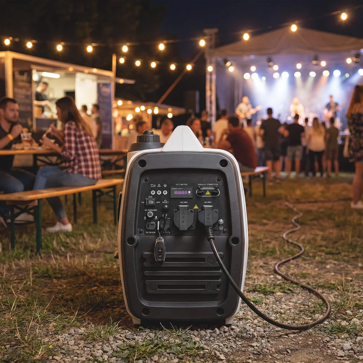 Générateur essence STAHLWERK IG-3500 ST 3,5 kW | Générateur d'énergie à onduleur de 4,76 HP | Générateur multi-alimentation | Générateur de secours, 4 temps, 5 connexions consommateurs, économe en consommation et nécessitant peu d'entretien
