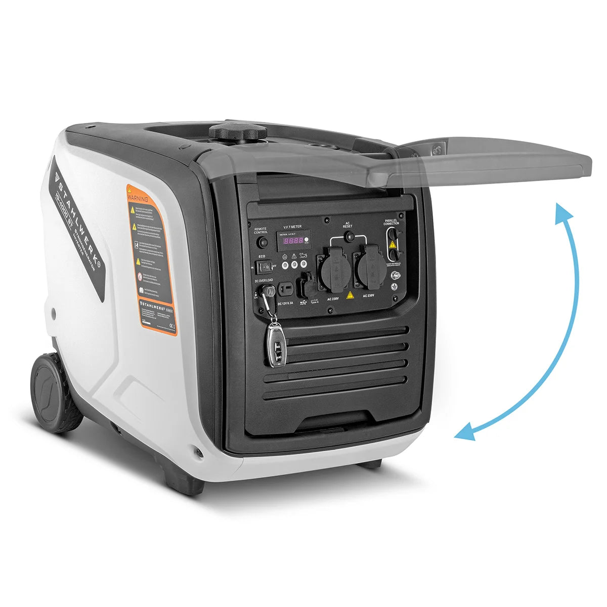 STAHLWERK IG-4000 ST petrol generator 4 kW | 5.44 hp | Inverter power generator | Multi-Supply Generator | Emergency generator, 4-stroke, 5 consumer connections, consumption-efficient and low-maintenance