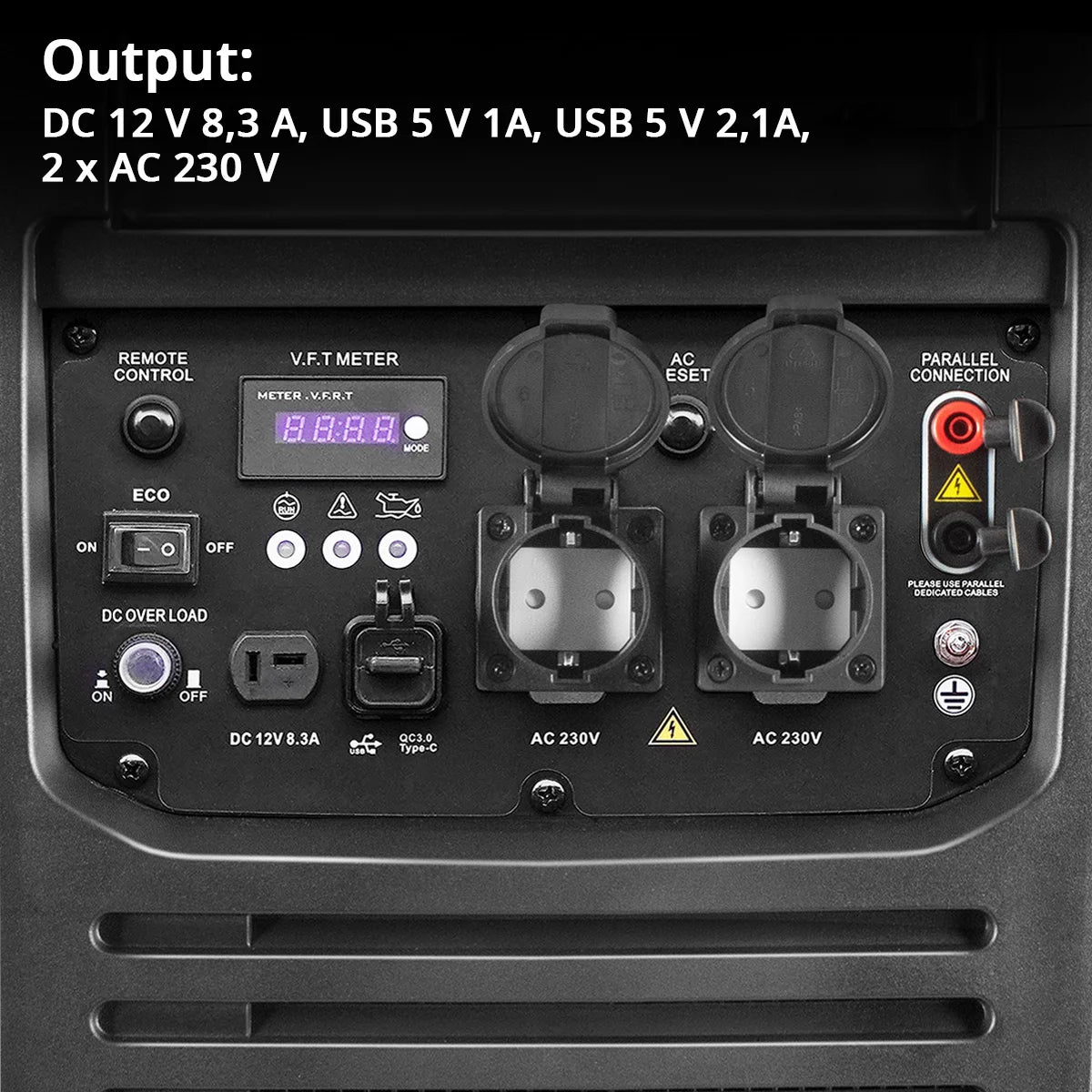 STAHLWERK IG-4000 ST petrol generator 4 kW | 5.44 hp | Inverter power generator | Multi-Supply Generator | Emergency generator, 4-stroke, 5 consumer connections, consumption-efficient and low-maintenance