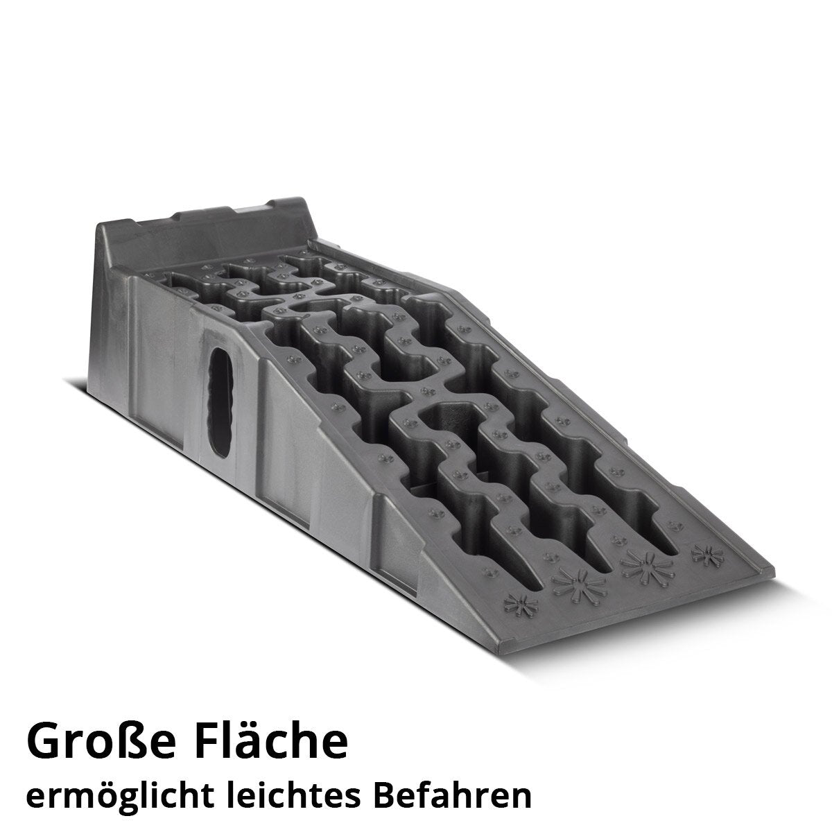 Cuneo per gradini STAHLWERK GT-15 ST set da 2 con portata di 6 t Cuneo carrabile 905 x 330 x 215 mm | Cunei da ruota | Rampa di accesso | Rampa | Cuneo di compensazione per camper, roulotte, roulotte o rimorchio